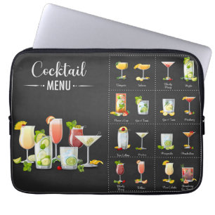 Funda Para Portátil Menú de cócteles