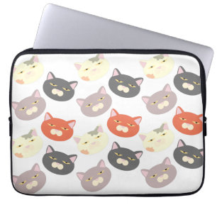 Funda Para Portátil Meow Cute Cat Head Personalizado Fun Art Design