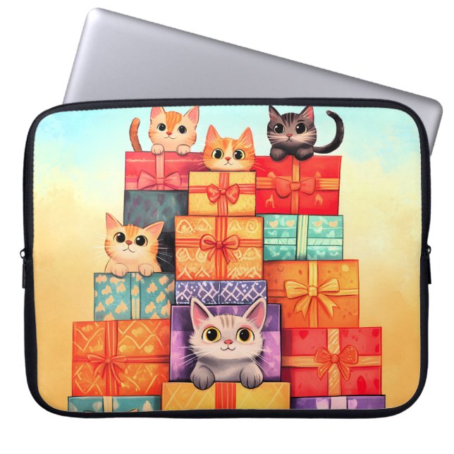 Funda Para Portátil Meow Gift Birthday Tower (Frente)