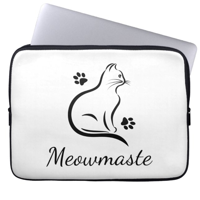Funda para portátil Meowmaste Cat Yoga Neoprene de (Frente)