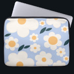 Funda Para Portátil Mercado de flores Copenhague Flores Flores Flores<br><div class="desc">Mercado de flores Copenhague: arte floral abstracto - flores retro impreso - pastel danés con fondo azul bebé y mareas blancas.</div>