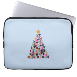 Funda Para Portátil Mercado invernal 10 coloridos árboles navideños