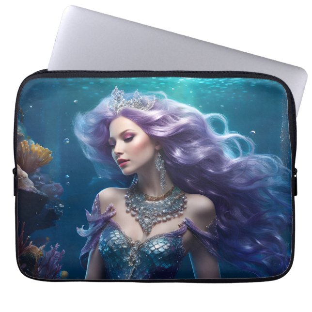 Funda Para Portátil Mermaid Purple Hair (Frente)