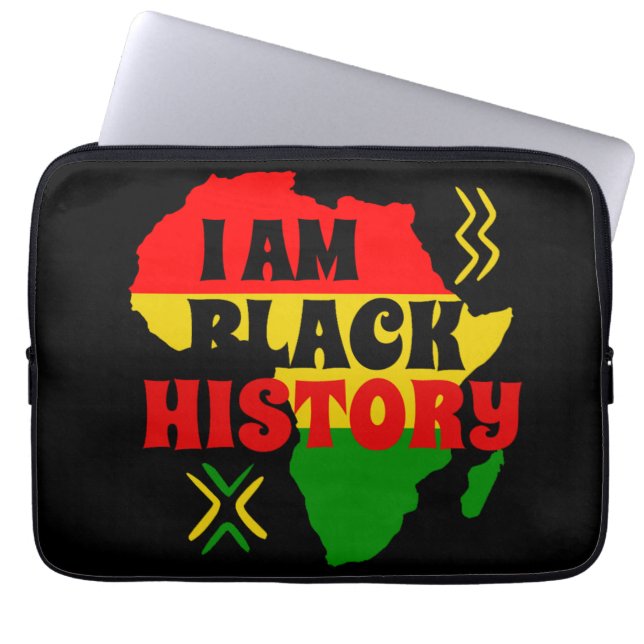 Funda Para Portátil Mes de la Historia Negra, afroamericano (Frente)