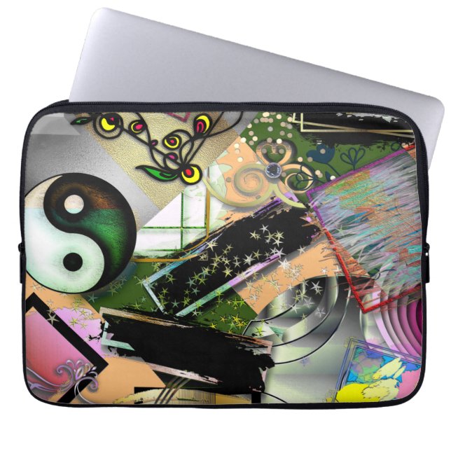 Funda Para Portátil Mess de objetos y símbolos de diseño con efecto ap (Frente)