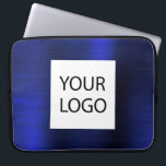 Funda Para Portátil Metálico azul de la marina - promoción del logotip<br><div class="desc">Moderna Navy Blue Faux Metallic Stainless Elegant Tu Personalizado Logotipo Portátil Promocional Bag o Funda de publicidad promocional (promocional). Este elegante funda profesional de informática empresarial puede personalizarse para incluir el logotipo de su empresa o de su empresa.</div>