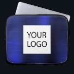 Funda Para Portátil Metálico azul de la marina - promoción del logotip<br><div class="desc">Moderna Navy Blue Faux Metallic Stainless Elegant Tu Personalizado Logotipo Portátil Promocional Bag o Funda de publicidad promocional (promocional). Este elegante funda profesional de informática empresarial puede personalizarse para incluir el logotipo de su empresa o de su empresa.</div>
