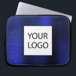 Funda Para Portátil Metálico azul de la marina - promoción del logotip<br><div class="desc">Moderna Navy Blue Faux Metallic Stainless Elegant Tu Personalizado Logotipo Portátil Promocional Bag o Funda de publicidad promocional (promocional). Este elegante funda profesional de informática empresarial puede personalizarse para incluir el logotipo de su empresa o de su empresa.</div>