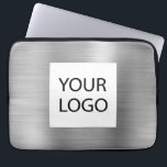 Funda Para Portátil Metálico plateado moderno - promoción del logotipo<br><div class="desc">Moderno Funda Promocional de Moda Plata Metálica de Acero Inoxidable Elegante Personalizado Bolsa Promocional para Portátiles o Manga. Este funda se puede personalizar para incluir el logotipo de su empresa o empresa.</div>