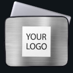 Funda Para Portátil Metálico plateado moderno - promoción del logotipo<br><div class="desc">Moderno Funda Promocional de Moda Plata Metálica de Acero Inoxidable Elegante Personalizado Bolsa Promocional para Portátiles o Manga. Este funda se puede personalizar para incluir el logotipo de su empresa o empresa.</div>