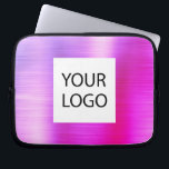 Funda Para Portátil Metálico púrpura rosa - promoción del logotipo Per<br><div class="desc">Moderno Funda de publicidad promocional de Ombre Rosa y Morado Faux Metallic Stainless Gold Elegant Logotipo de Personalizado Promocional Portátil Bag o Sleeve Promotional (Promo). Este funda se puede personalizar para incluir el logotipo de su empresa o empresa.</div>