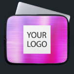 Funda Para Portátil Metálico púrpura rosa - promoción del logotipo Per<br><div class="desc">Moderno Funda de publicidad promocional de Ombre Rosa y Morado Faux Metallic Stainless Gold Elegant Logotipo de Personalizado Promocional Portátil Bag o Sleeve Promotional (Promo). Este funda se puede personalizar para incluir el logotipo de su empresa o empresa.</div>