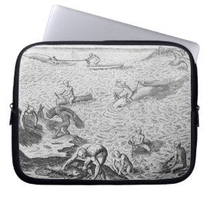 Funda Para Portátil Método indio americano de caza de ballenas, de un