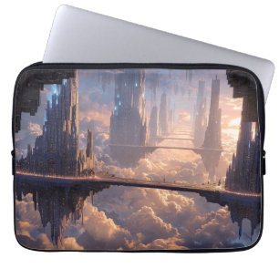 Funda Para Portátil Metrópolis flotante en las nubes
