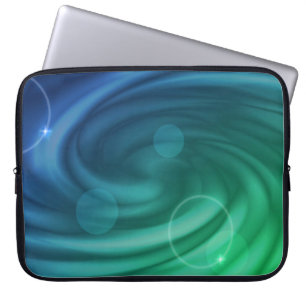 Funda Para Portátil Mezcla de colores azul y verde suave vórtice