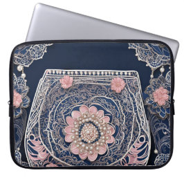 Funda Para Portátil Mi bolso azul arte de IA
