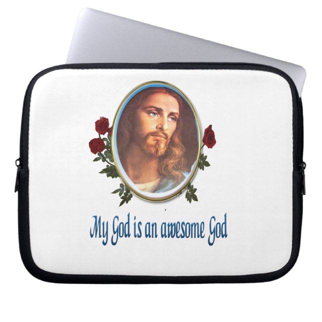 Funda Para Portátil Mi Dios es un Dios terrible (Frente)