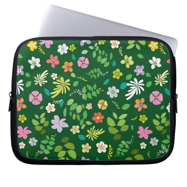 Funda Para Portátil Mi diseño de flores 4 (Frente)