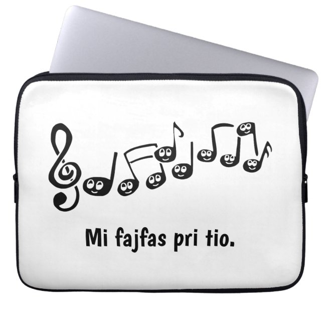 Funda Para Portátil Mi fajfas pri tio. (Frente)