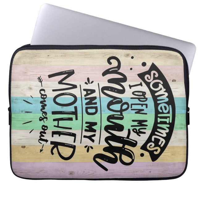 Funda Para Portátil Mi madre me da un regalo (Frente)