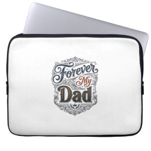 Funda Para Portátil Mi papá por siempre Camiseta vintage grabado Día d