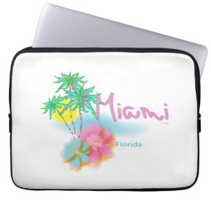 Funda Para Portátil Miami, Florida, Palmas, Gráfico, Guay