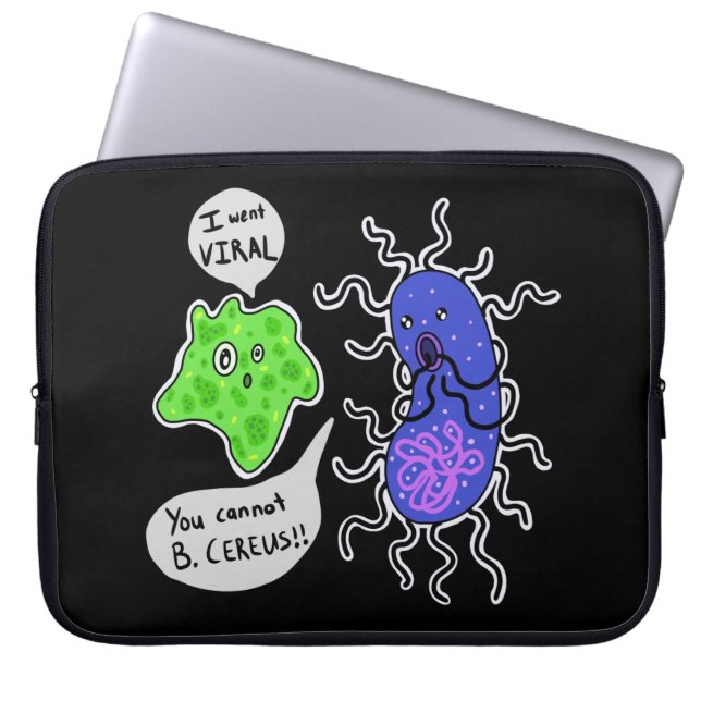 Funda Para Portátil Microbios Virales (Frente)