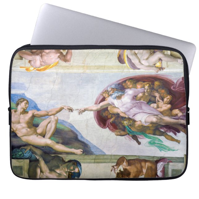Funda Para Portátil Miguel Ángel - Creación de Adán, Capilla Sixtina (Frente)