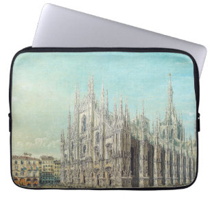 Funda Para Portátil Milán Piazza del Duomo años 1850 por Carlo Bossoli