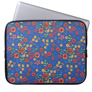 Funda Para Portátil Miniimpresión floral retro en manga de portátiles
