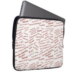 Funda Para Portátil Minimalist Anatomy Doodle Pattern Laptop Sleeve