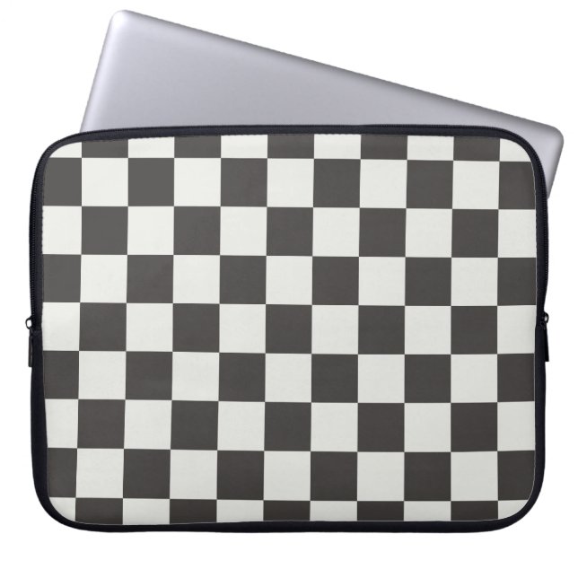 Funda Para Portátil Minimalist Charcoal Buffalo Check (Frente)