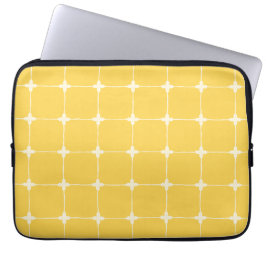 Funda Para Portátil Minimalista Cuadrícula Neutral Moderna Ámbar y Cre