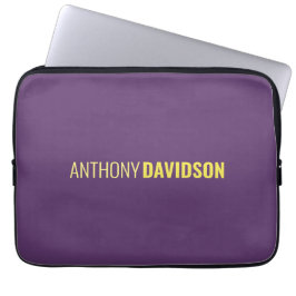 Funda Para Portátil Minimalista elegante profesional Indigo y Amarillo