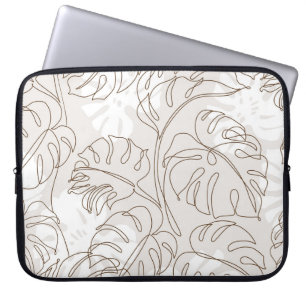 Funda Para Portátil Mínimo arte botánico sin costura. M tropical