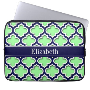 Funda Para Portátil Mint Green, Marina Marroquí #5DS Nombre de la Mari