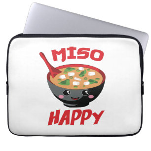 Funda Para Portátil Miso Happy Funny Food Kawaii