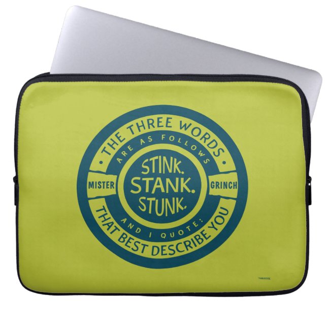 Funda Para Portátil Mister Grinch | Cita de Stink Stank Stunk (Frente)