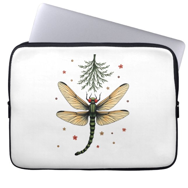 Funda Para Portátil Mistletoe Kiss Dragonfly (Frente)
