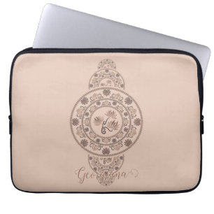 Funda Para Portátil Mocha Rococo Lotus Ornamentala personalizada