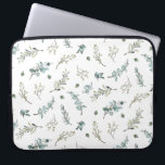 Funda Para Portátil Moda acuarela Eucalyptus Green Pattern<br><div class="desc">Este manga portátil de moda cuenta con hermosos eucaliptos y vegetación de color azul verde azulado y verde verde verde. Forma parte de la colección Sage & Verde azulada Eucalyptus.</div>