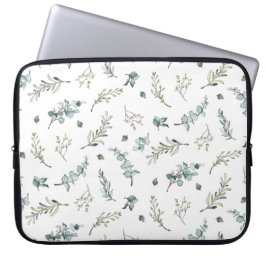 Funda Para Portátil Moda acuarela Eucalyptus Green Pattern