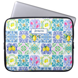 Funda Para Portátil Moda azulejo siciliano azulejos mediterráneos de A