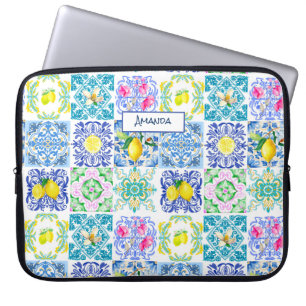 Funda Para Portátil Moda azulejo siciliano azulejos mediterráneos de A