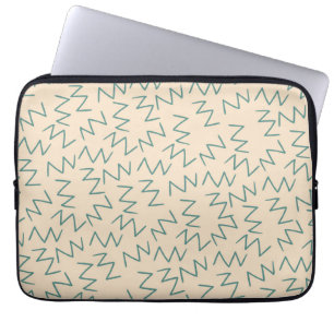Funda Para Portátil Moda Beige Zig Zag