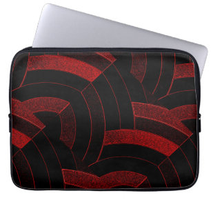 Funda Para Portátil moda chevrys negros/rojos modernos