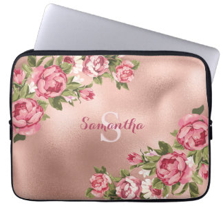 Funda Para Portátil Moda Elegante Vintage Roses Rosa Nombre Floral