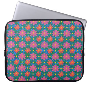Funda Para Portátil Moda Flores de Rangoli y palangana de portátiles c
