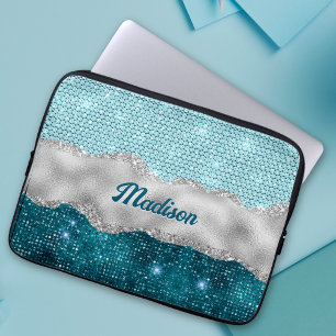 Funda Para Portátil Moda giradamente verde azulada menta verde purpuri