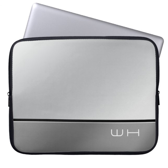 Funda Para Portátil Moda Gris empresarial moderno (Frente)